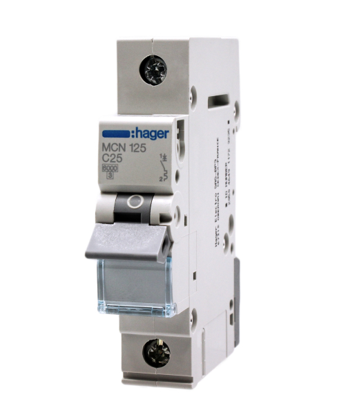 Hager MCN 125 LS-Schalter C25 / 6kA Sicherung Automat Leitungsschutzschalter 25A